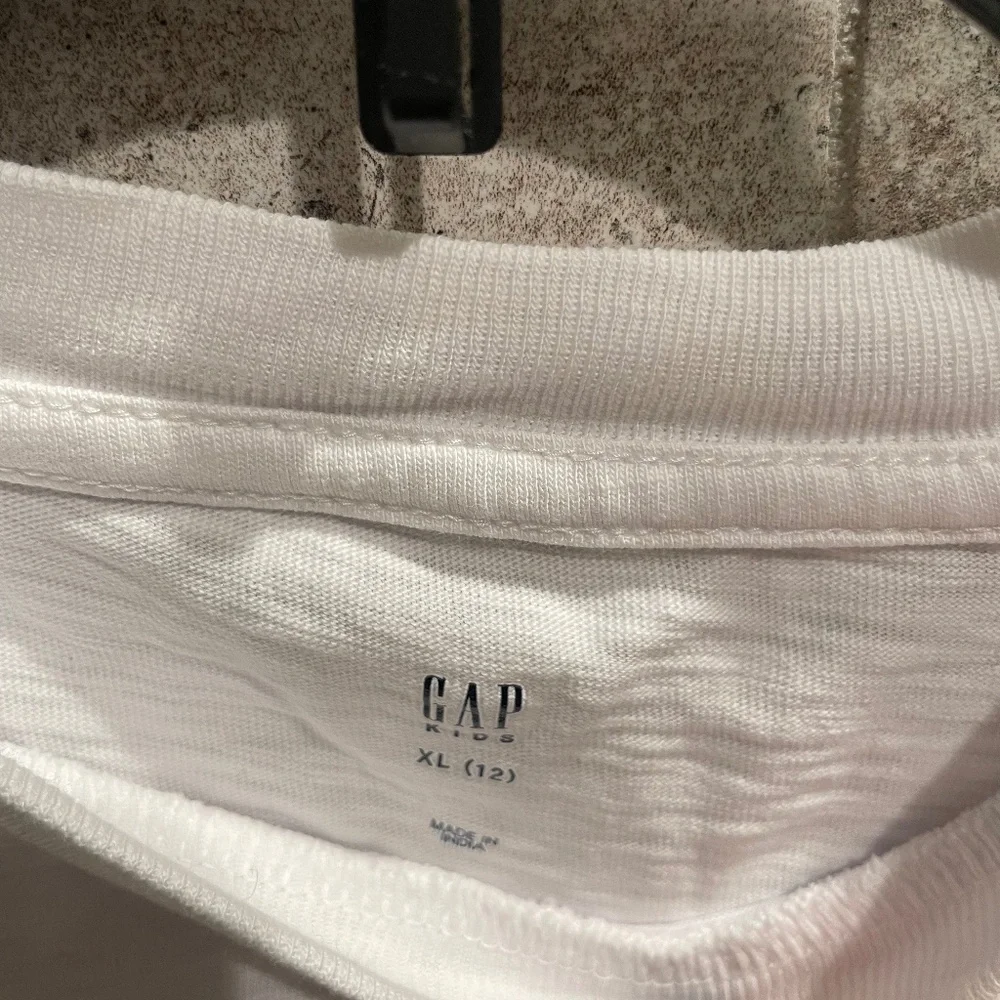 ❤️ GAP KIDS WHITE RAGLAN TEE TOP SIZE XL